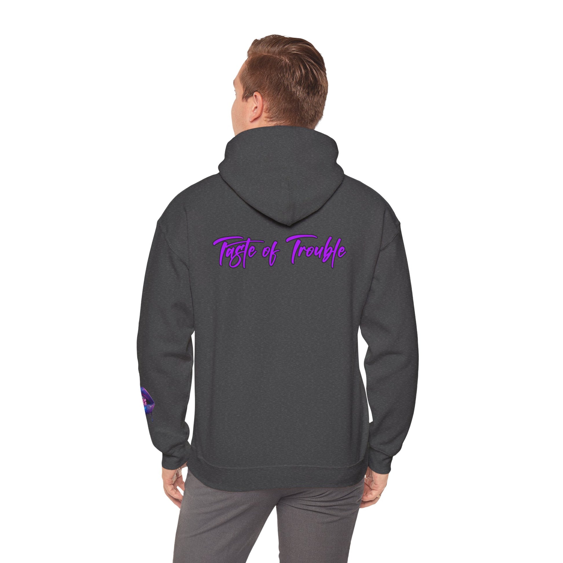 Taste of Trouble Inspirational Hoodie for Creative Souls, Motivational Sweatshirt, Unisex Heavy Blend, Modern Casual Wear, Gift for Artists, Trendy [...]