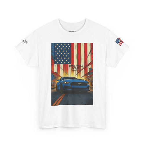 Dark Horse Debbie Patriotic Car Enthusiast Tee - Perfect for Independence Day, Gift for Dad, Car Show, Track Day, Summer Style