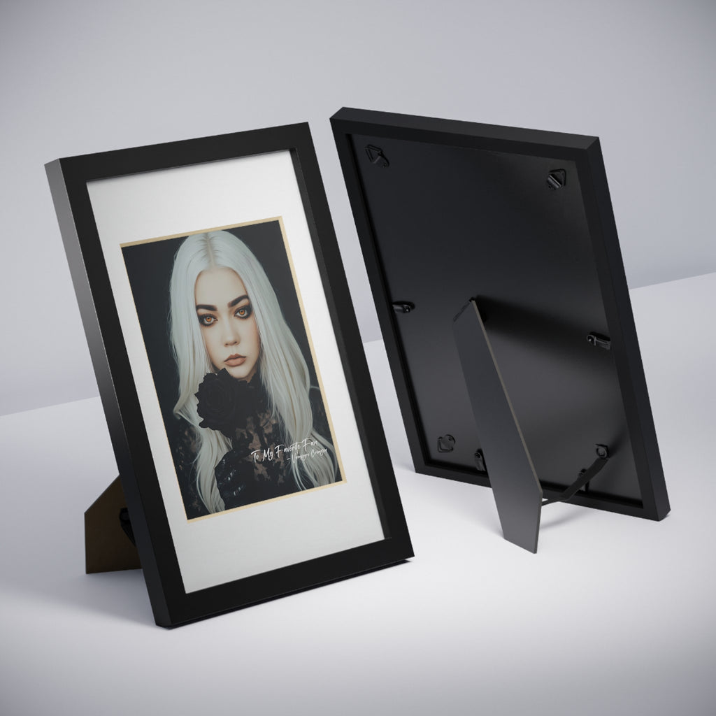 Elegant Digitally Autographed Vampyro Crimson Black Framed Poster, Minimalist Wall Art, Gothic Decor, Aesthetic Prints, Perfect Gift for Home Decor, Seasonal Decorations