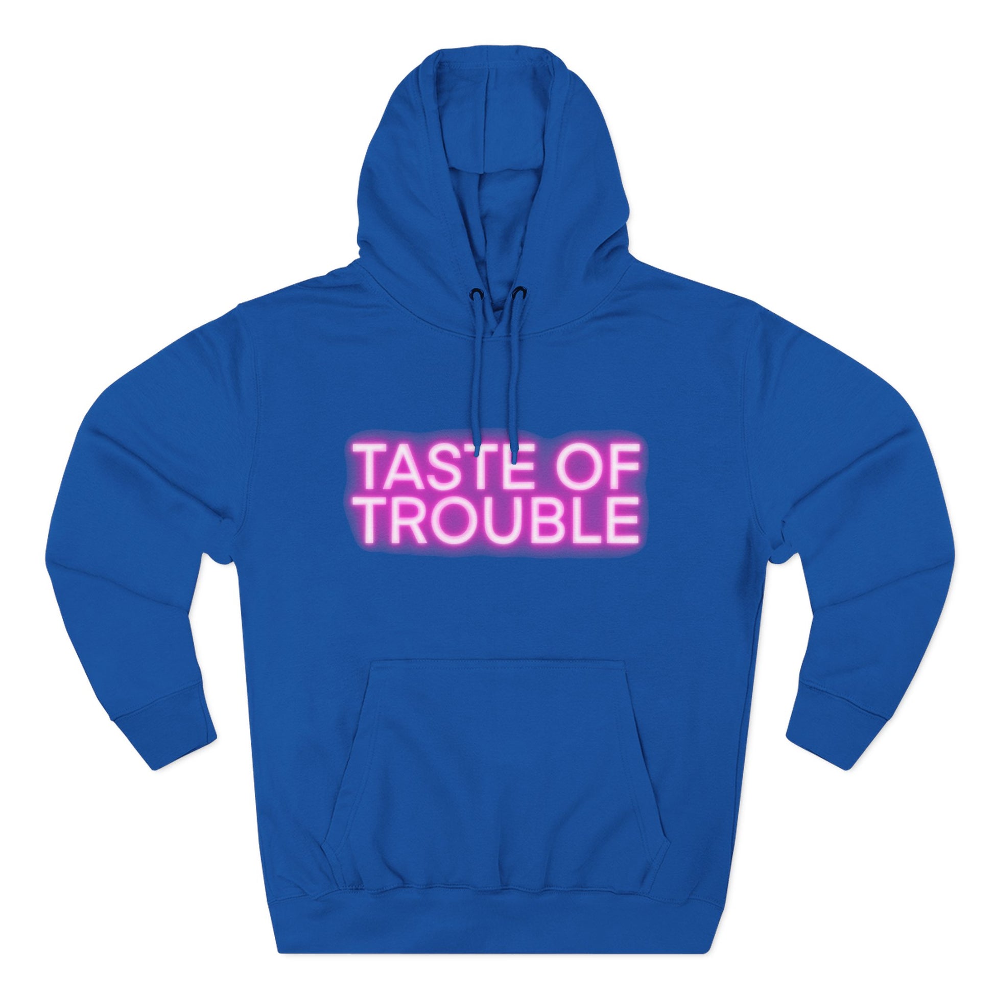 Taste of Trouble Hoodie - Trendy Three-Panel Fleece Pullover, Stylish Gift for Fashion Lovers, Cozy Casual Wear