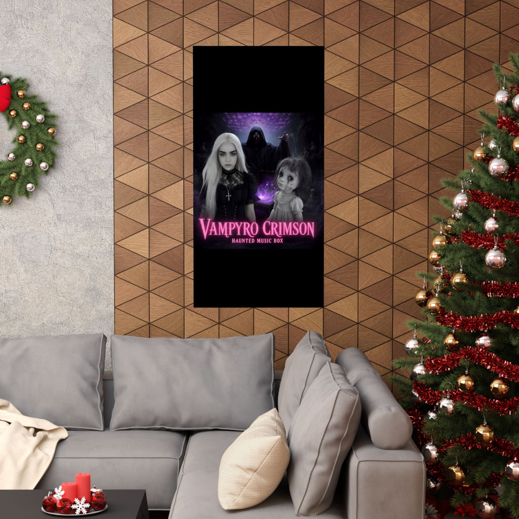 Vampyro Crimson Haunted Music Box Matte Poster