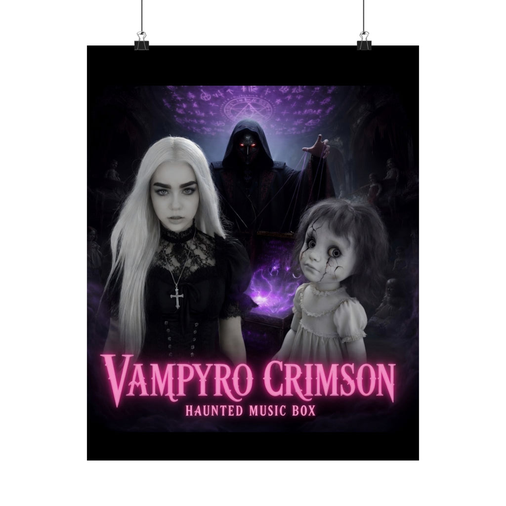Vampyro Crimson Haunted Music Box Matte Poster