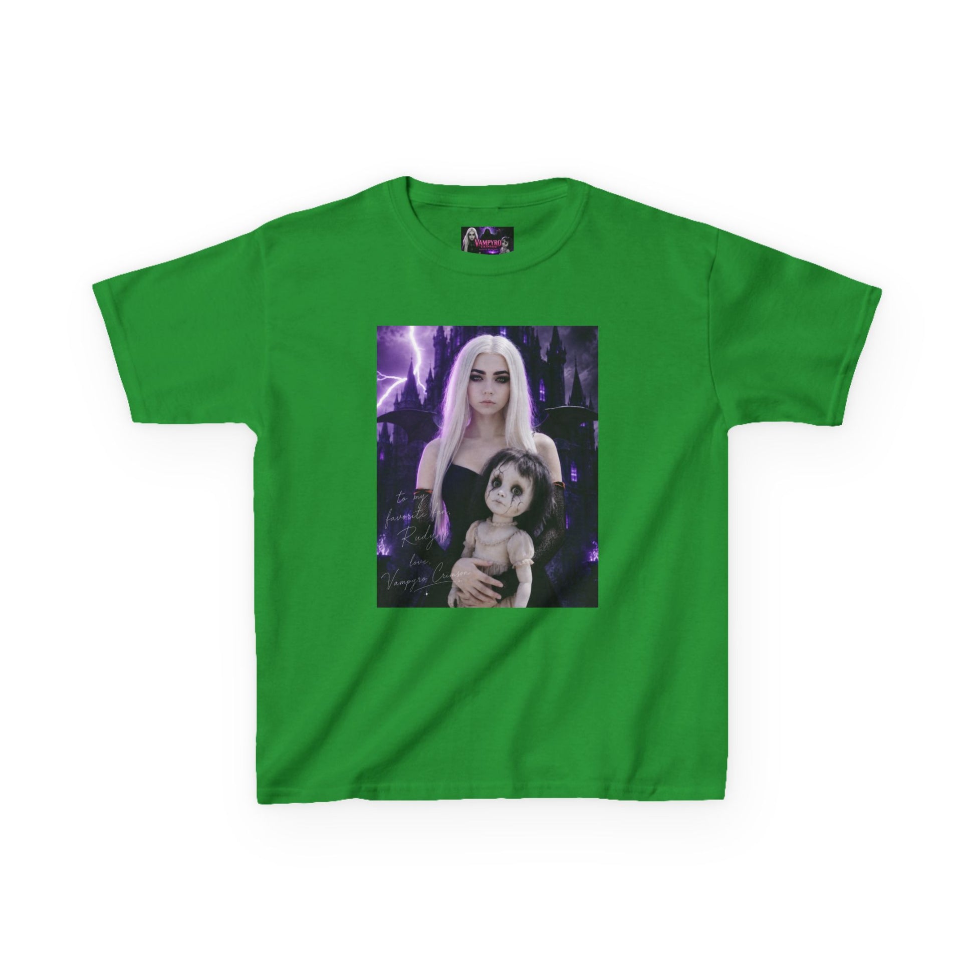 Vampyro Crimson “Haunted Music Box” Official Kids Tee – Gothic Doll Edition