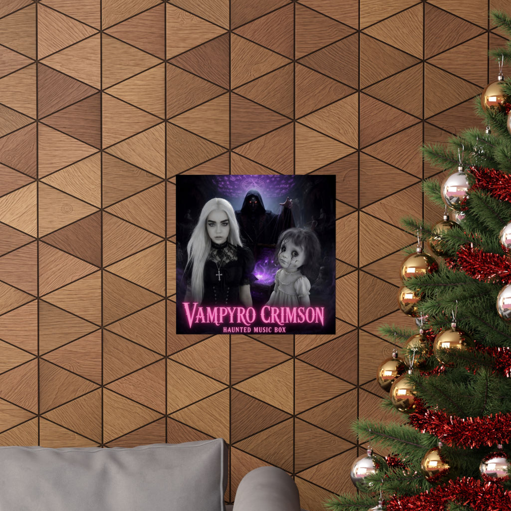 Vampyro Crimson Haunted Music Box Matte Poster