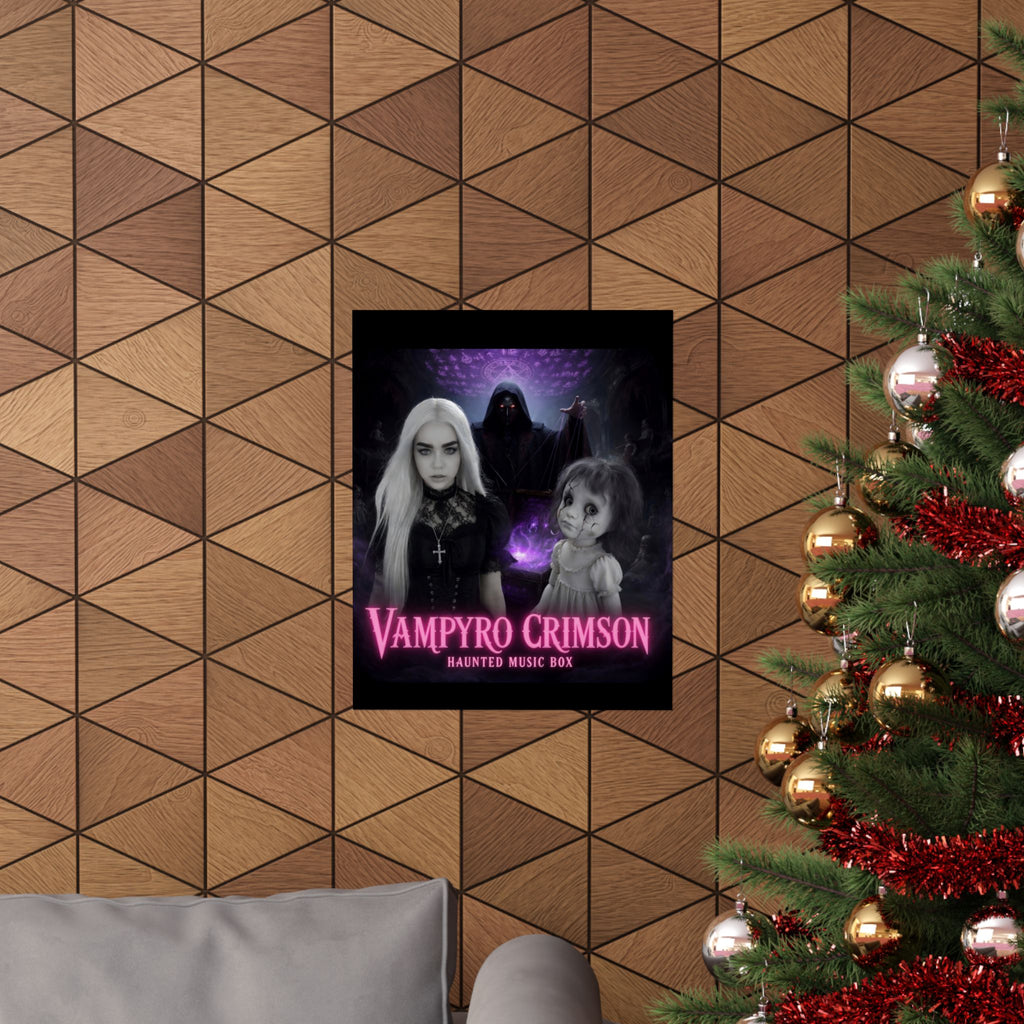 Vampyro Crimson Haunted Music Box Matte Poster