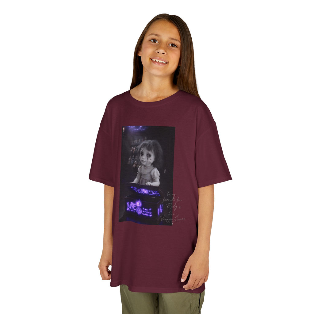 Vampyro Crimson – Haunted Music Box Kids Gothic Horror T-Shirt