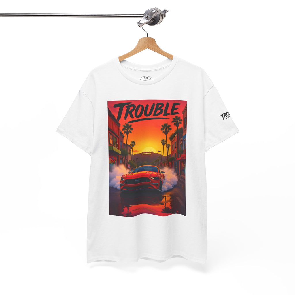 Trouble Retro Trouble Graphic Tee, Unisex Cotton T-Shirt, Cool Streetwear Shirt, Casual Summer Tee, Gift for Car Lovers
