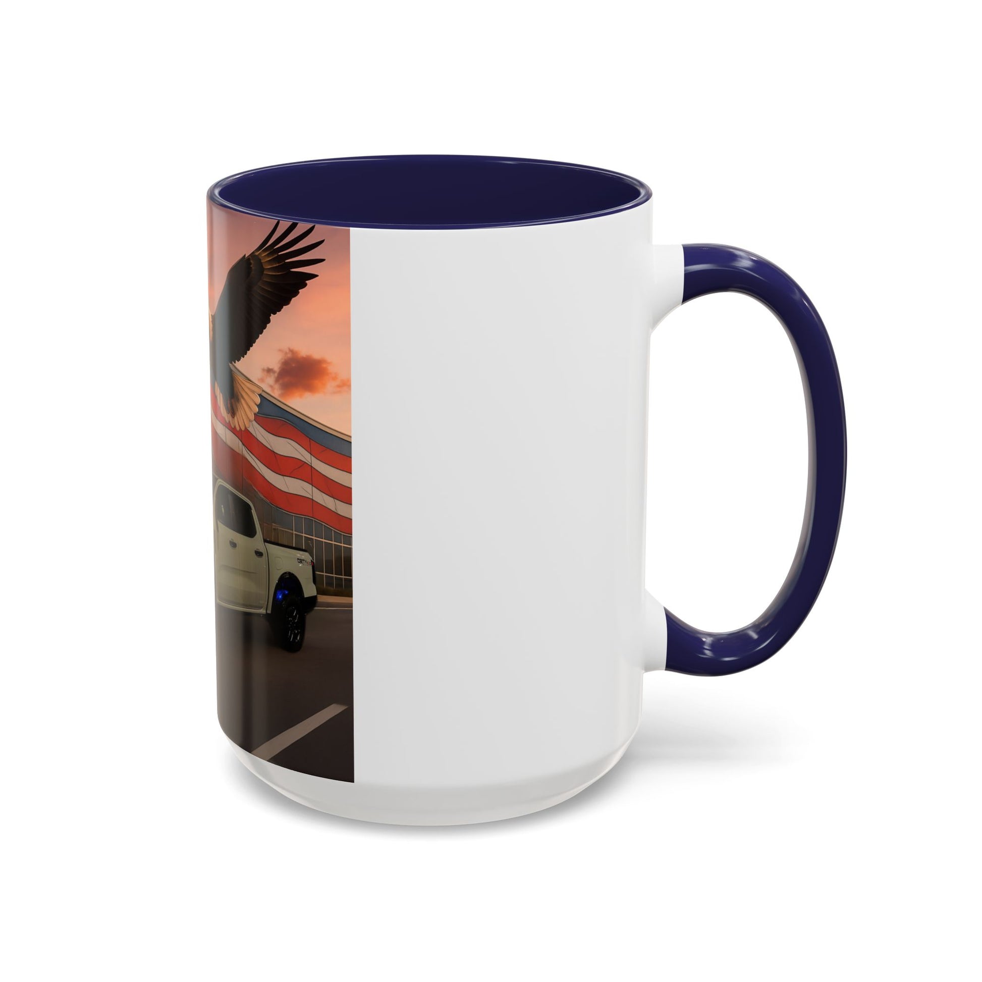 Jays Patriotic Truck Coffee Mug – Eagle & American Flag Accent Mug