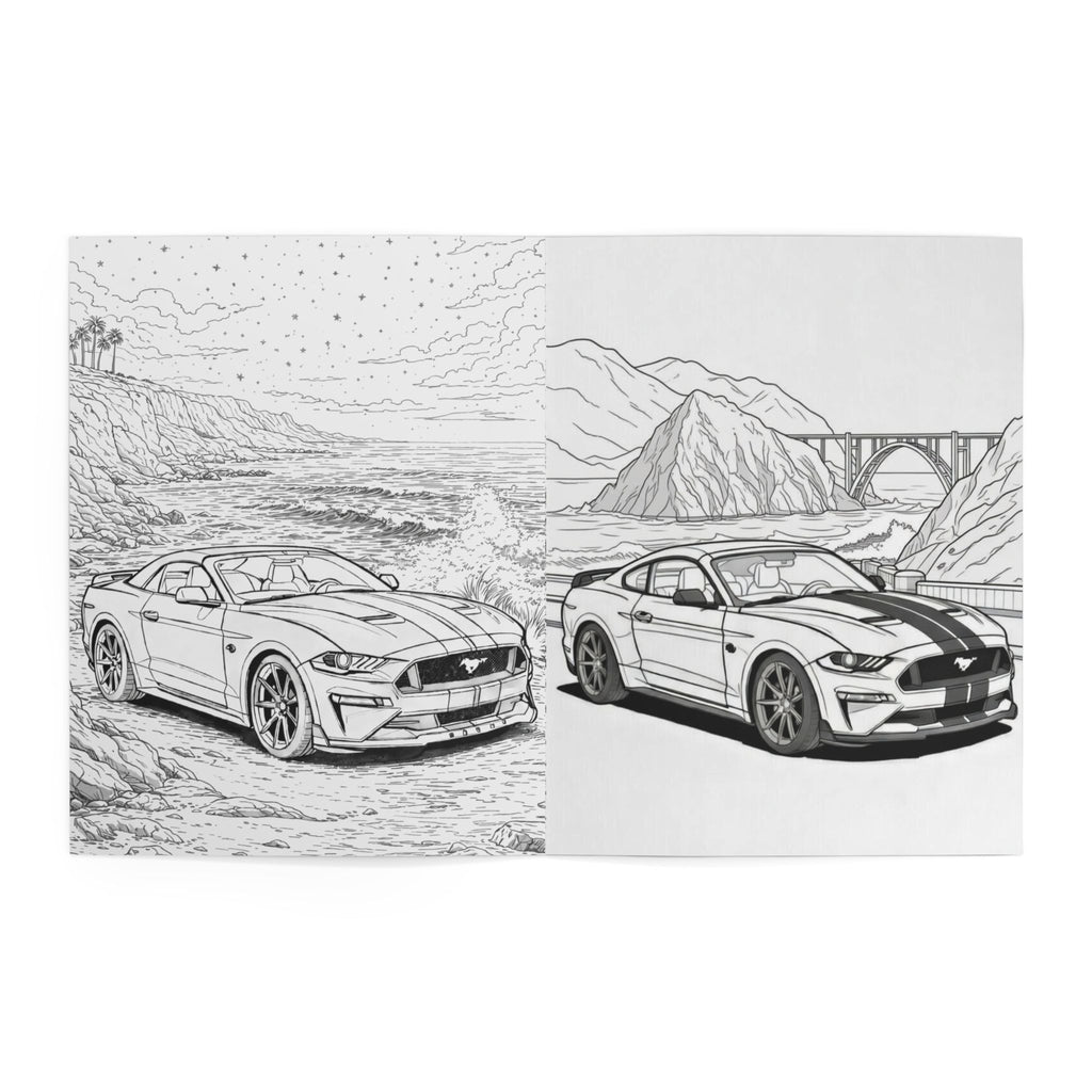 Mr. Trouble Mustang Coloring Book — Automotive Road Trip + Vampyro Crimson Designs