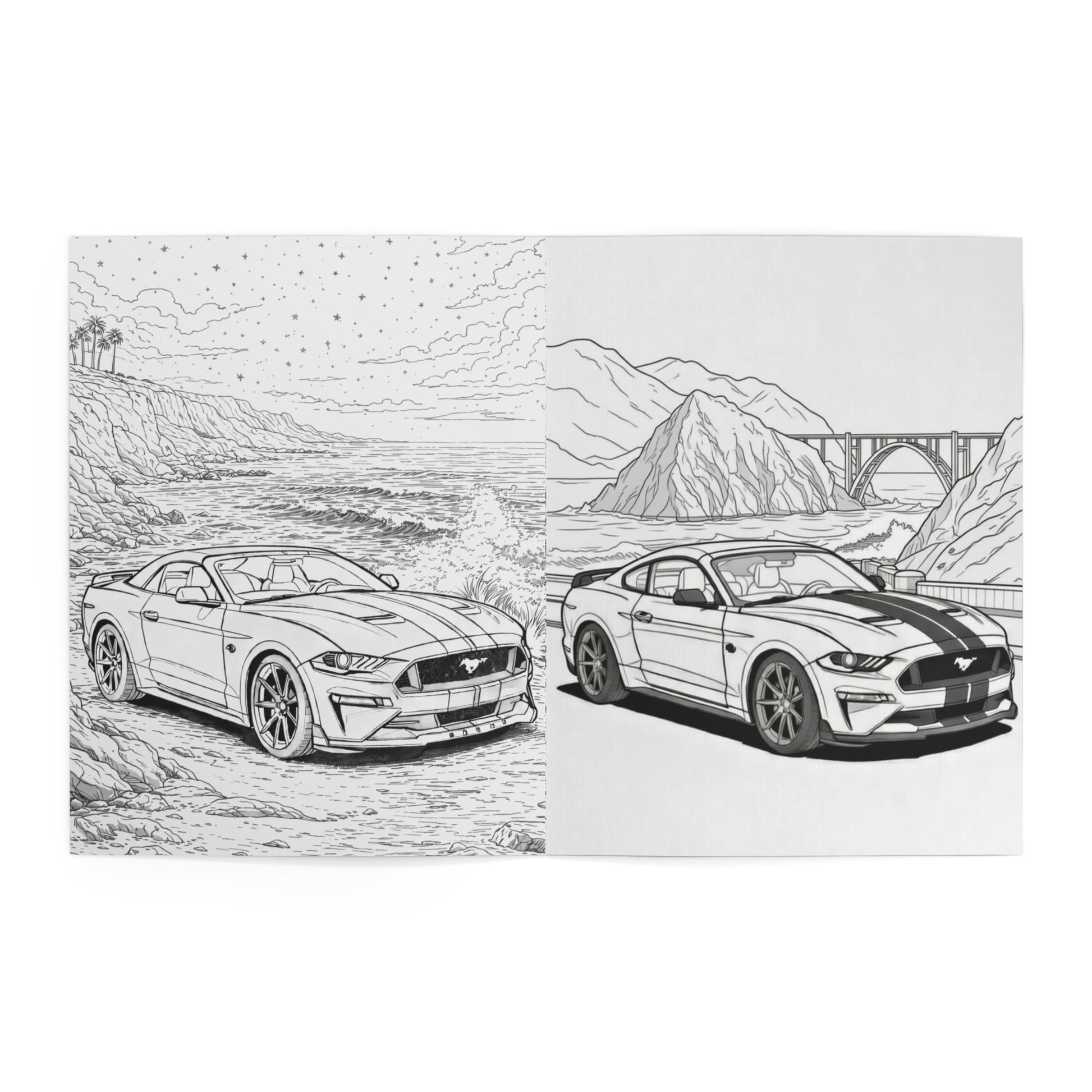 Mr. Trouble Mustang Coloring Book — Automotive Road Trip + Vampyro Crimson Designs