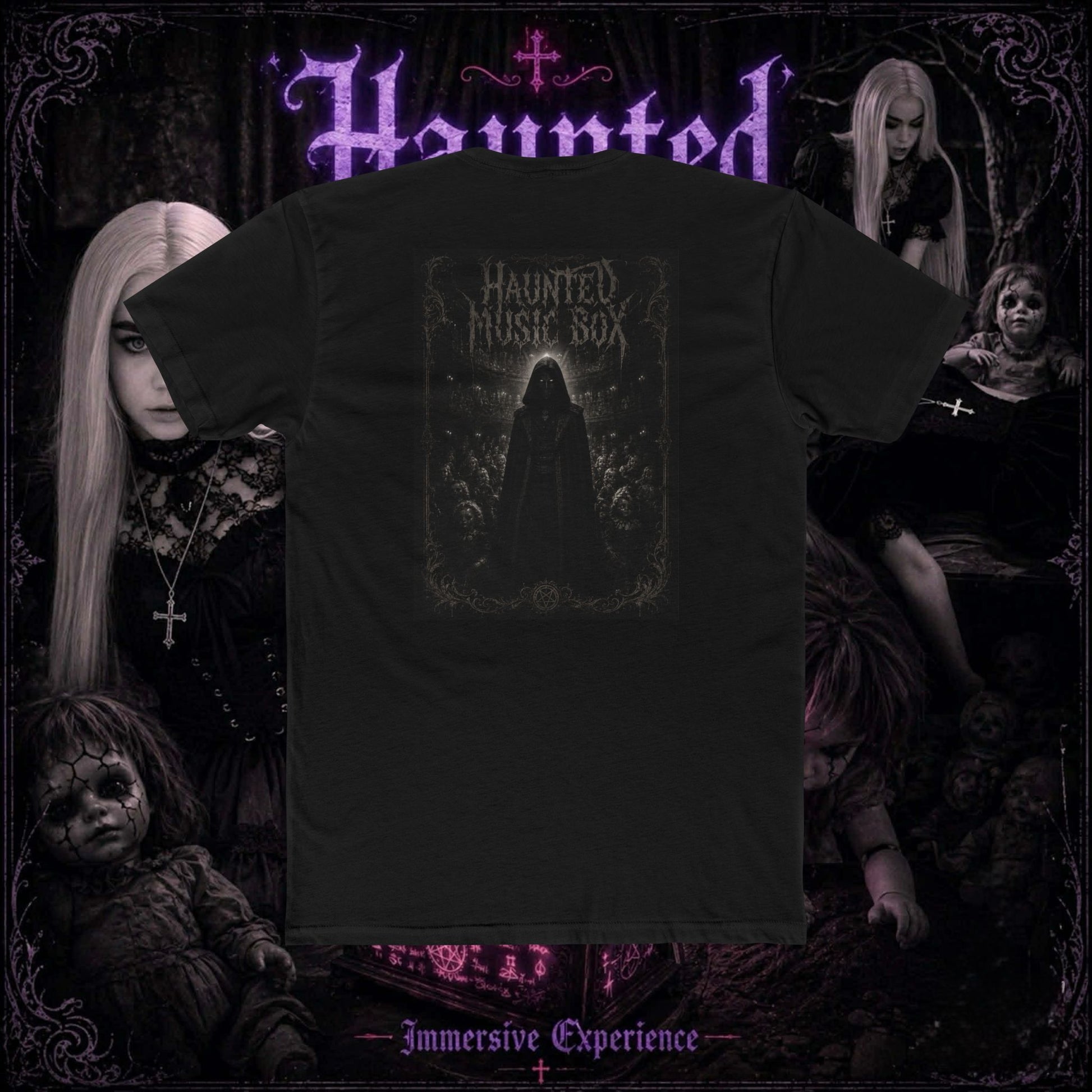SIGNED CD + Exclusive Puppeteer Haunted Music Box Band Shirt