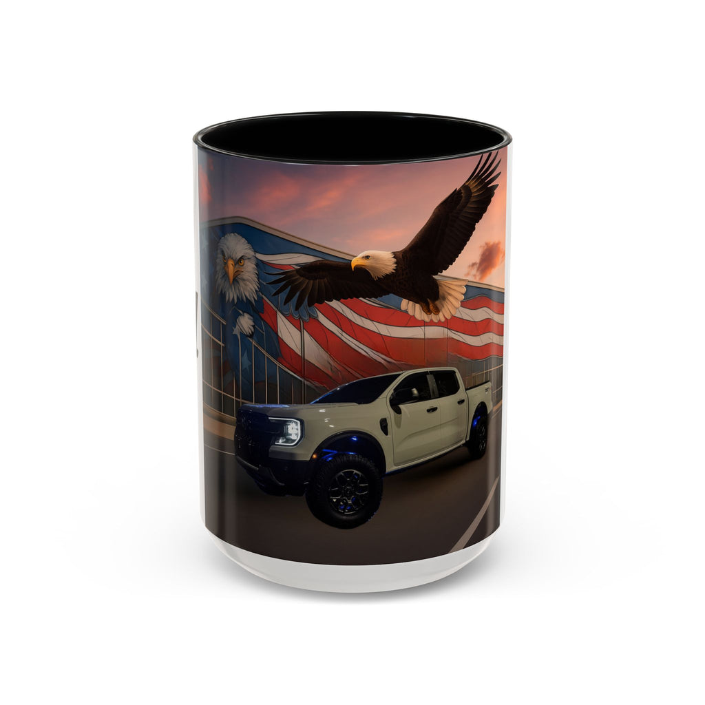 Jays Patriotic Truck Coffee Mug – Eagle & American Flag Accent Mug