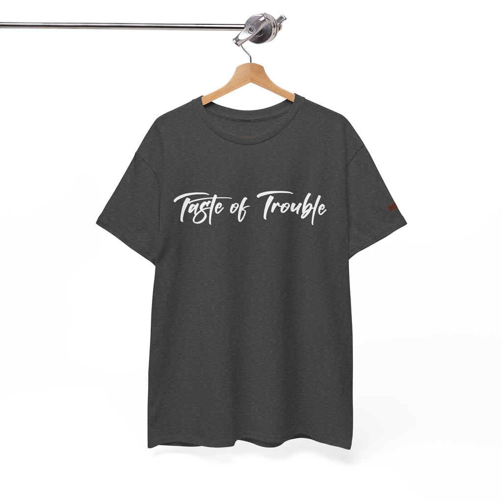 Taste of Trouble Vampyro Crimson Lyrics Unisex Heavy Cotton Tee - Casual Comfort, Everyday Wear, Gift for Friends, Stylish Casual Tee, Versatile Fashion