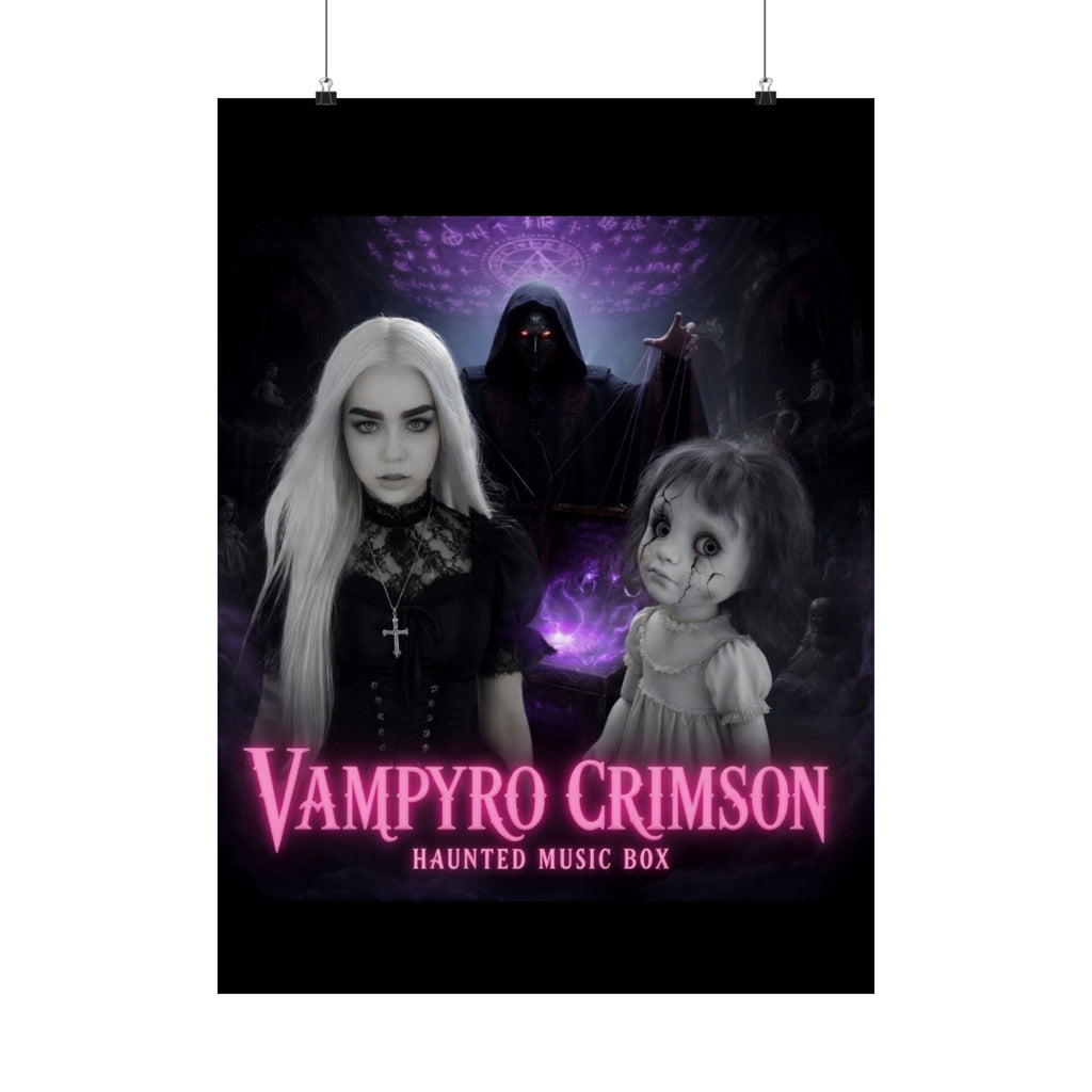 Vampyro Crimson Haunted Music Box Matte Poster