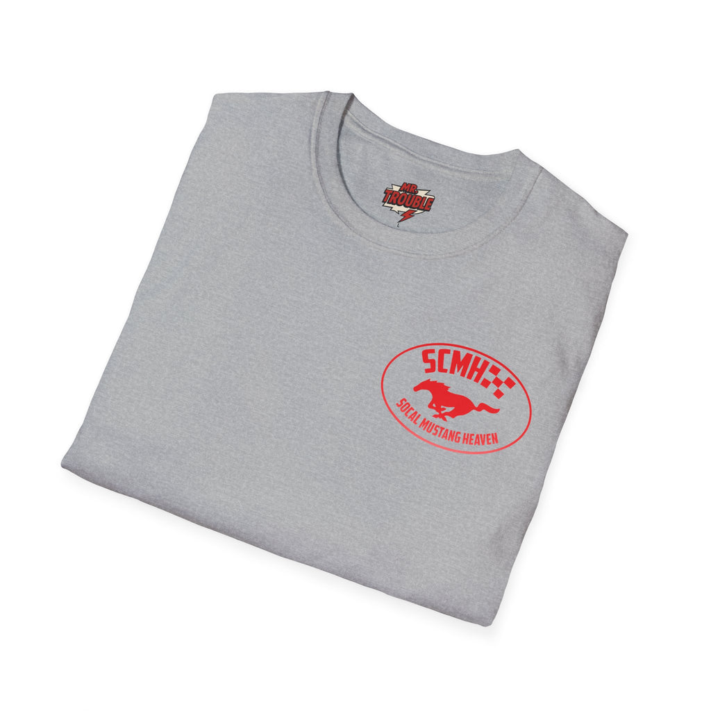 Mr. Trouble SoCal Mustang Heaven T-Shirt, Unisex T-Shirt, Vintage Style Tee, Horse Lover Gift, Car Enthusiast Apparel, Horse Racing Shirt