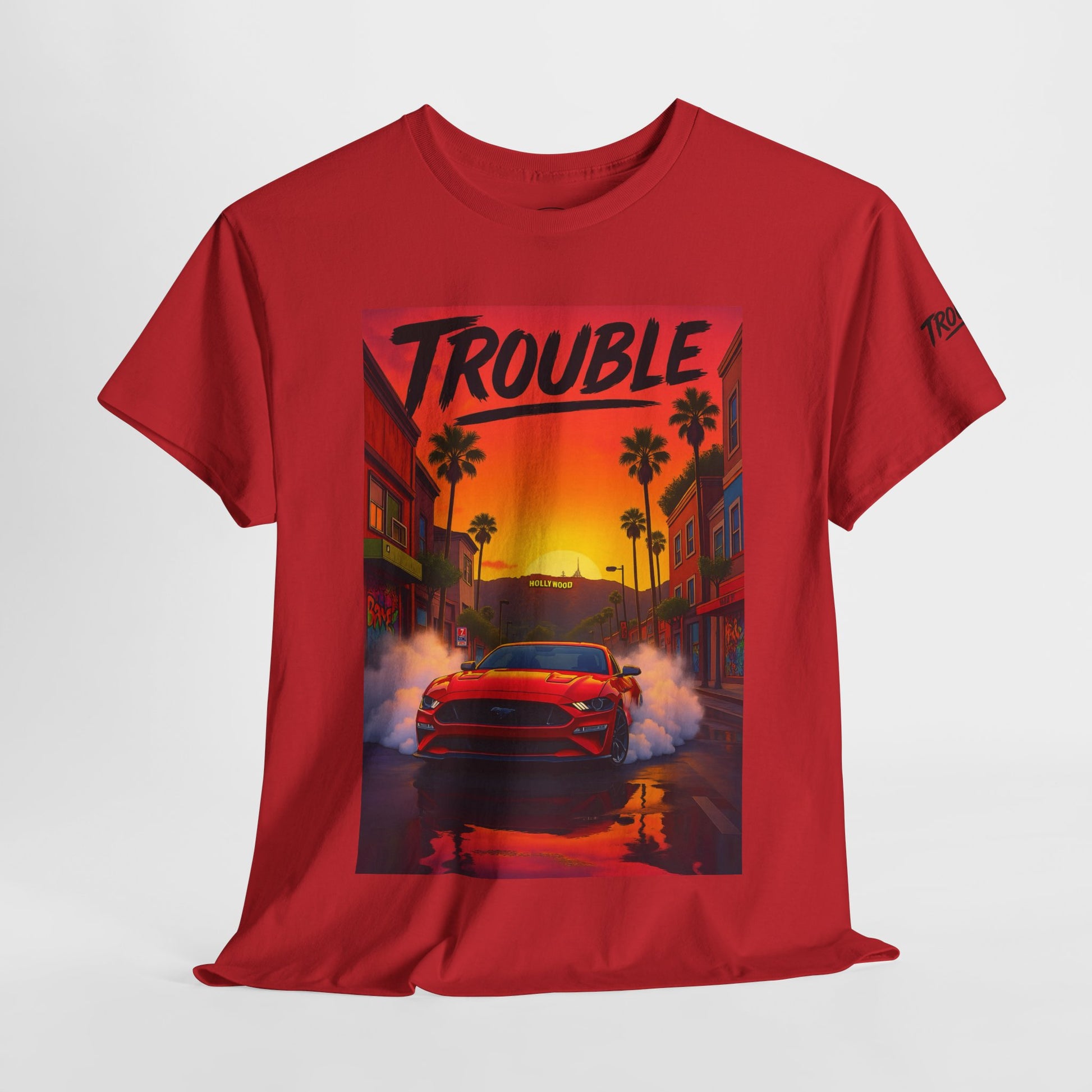 Trouble Retro Trouble Graphic Tee, Unisex Cotton T-Shirt, Cool Streetwear Shirt, Casual Summer Tee, Gift for Car Lovers