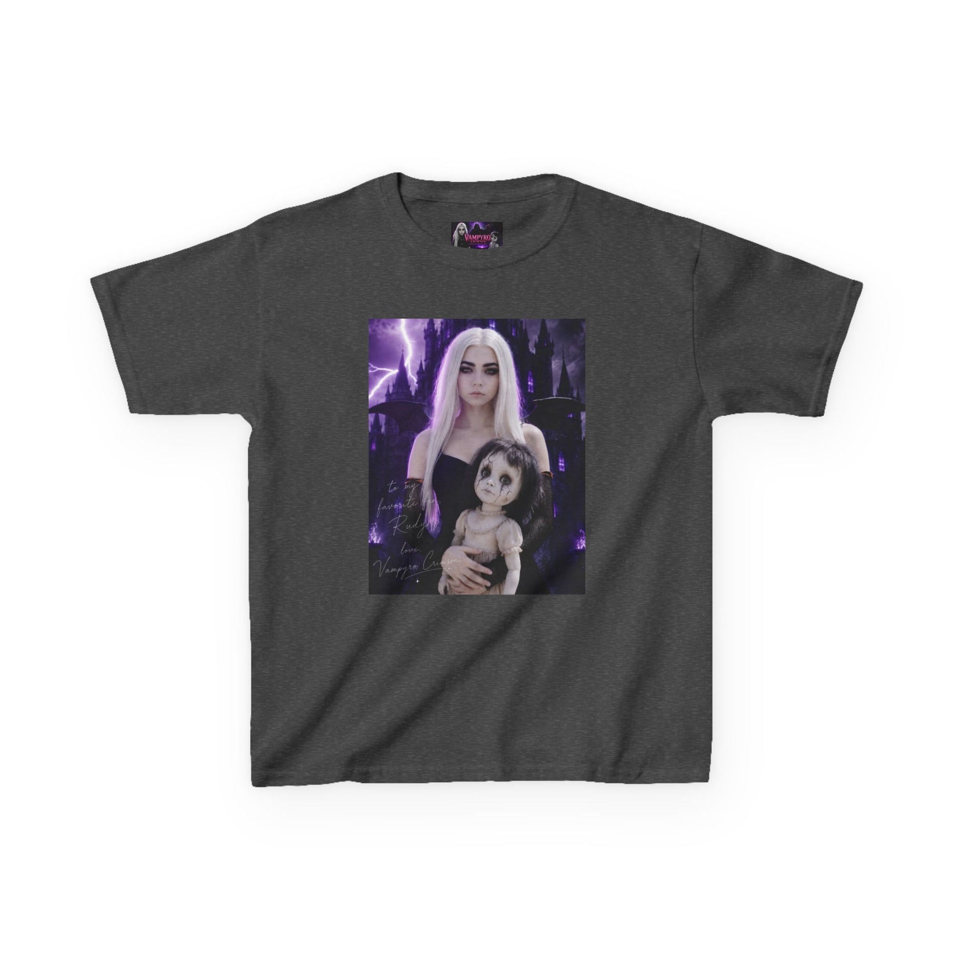 Vampyro Crimson “Haunted Music Box” Official Kids Tee – Gothic Doll Edition