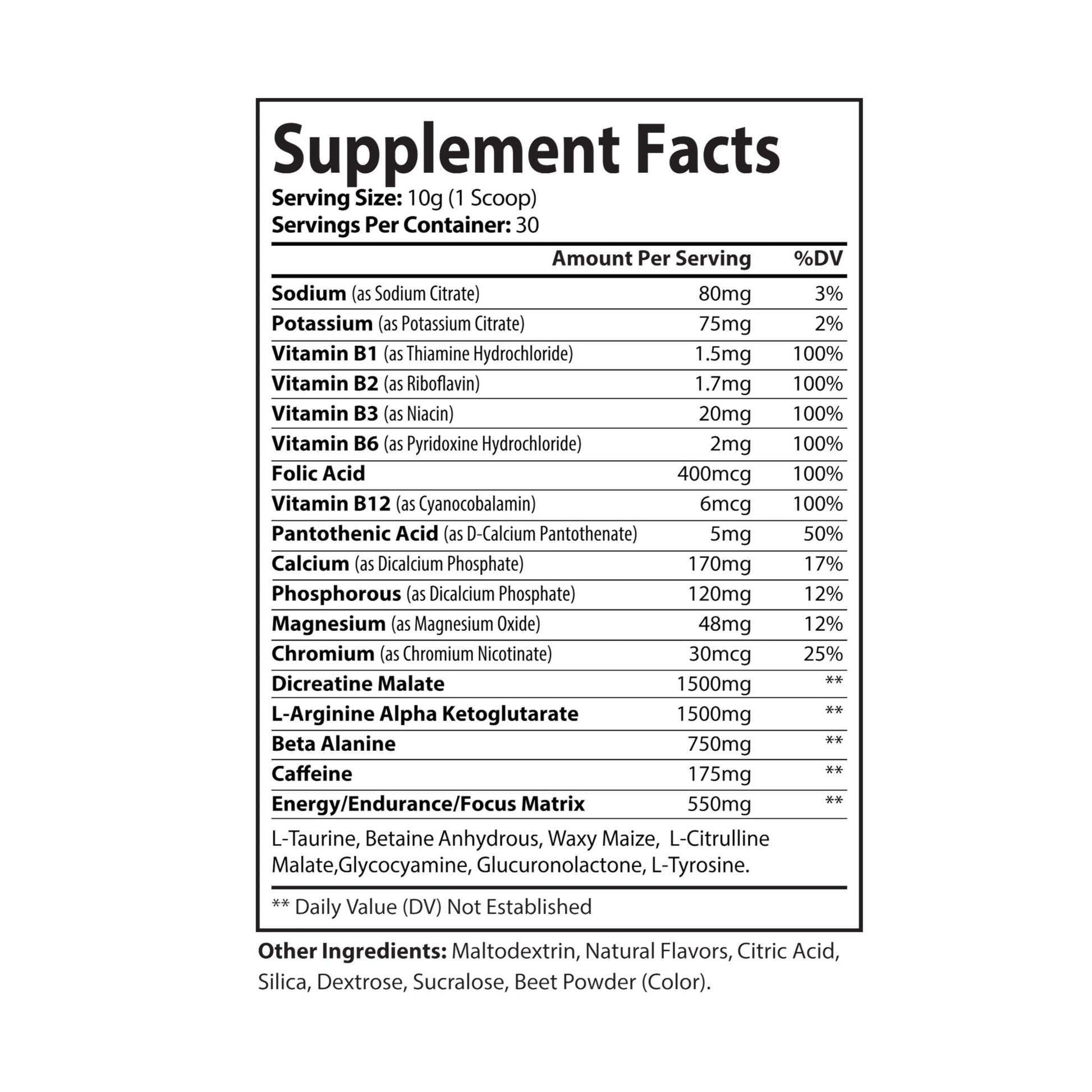 Darhk Energy Watermelon Pre-Workout Supplement