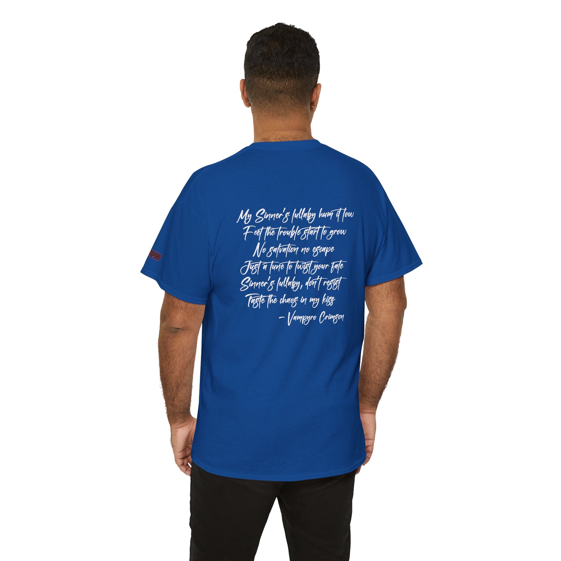 Taste of Trouble Vampyro Crimson Lyrics Unisex Heavy Cotton Tee - Casual Comfort, Everyday Wear, Gift for Friends, Stylish Casual Tee, Versatile Fashion
