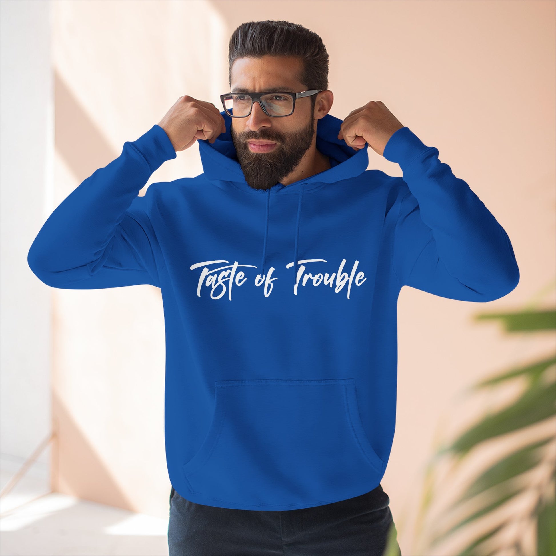Taste of Trouble Fleece Pullover, Cozy Gift for Women, Casual Wear, Motivational Apparel, Holiday Gift