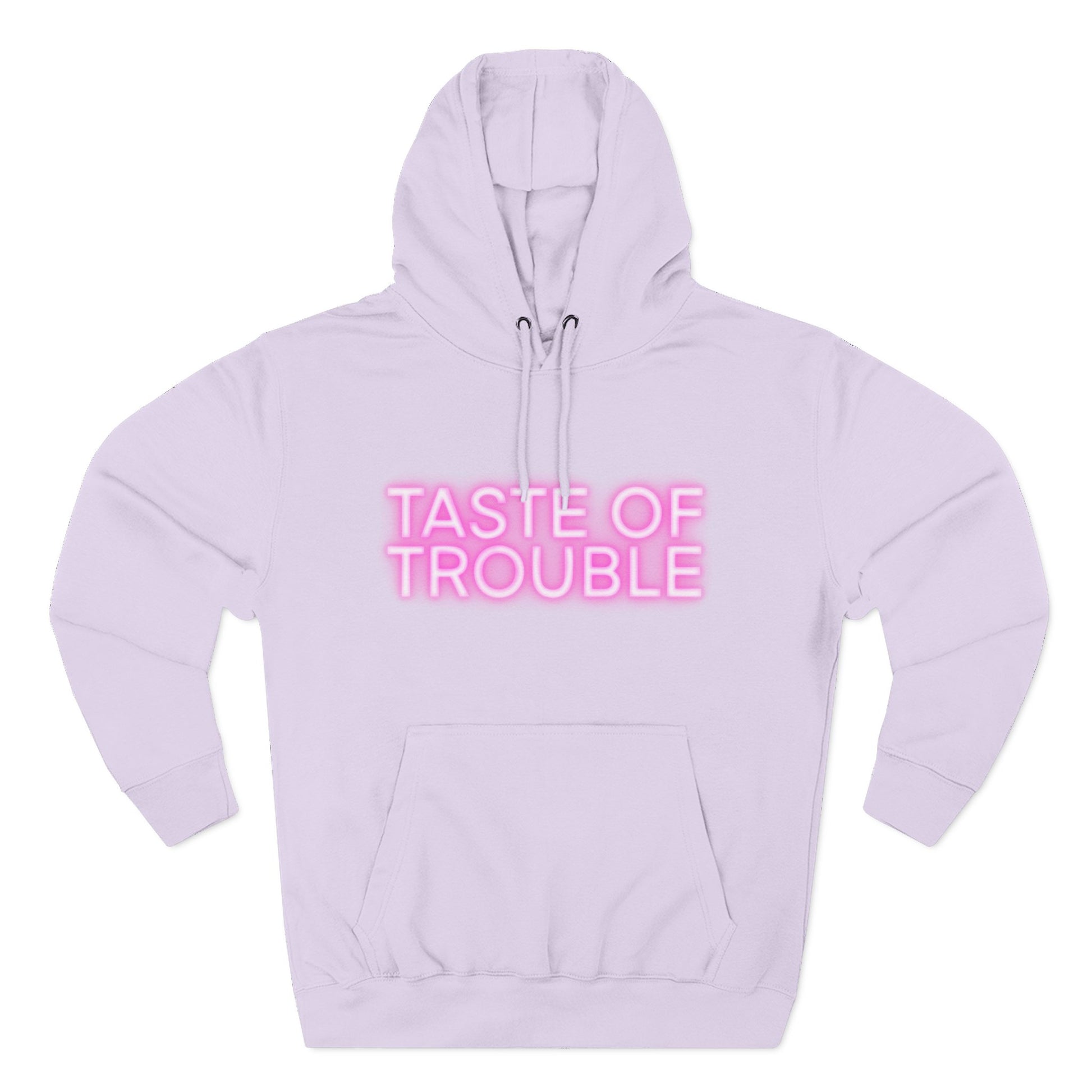 Taste of Trouble Hoodie - Trendy Three-Panel Fleece Pullover, Stylish Gift for Fashion Lovers, Cozy Casual Wear