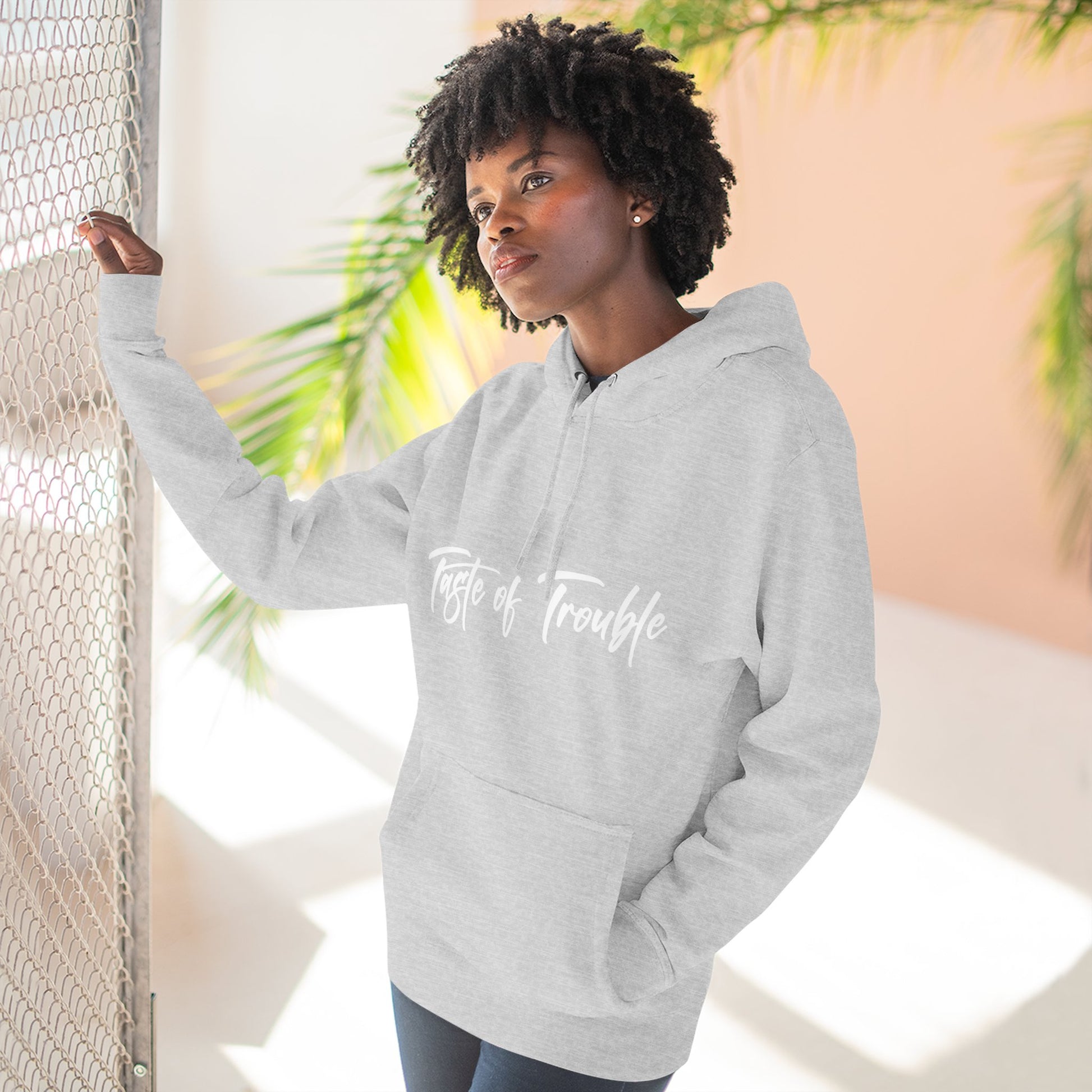 Taste of Trouble Fleece Pullover, Cozy Gift for Women, Casual Wear, Motivational Apparel, Holiday Gift
