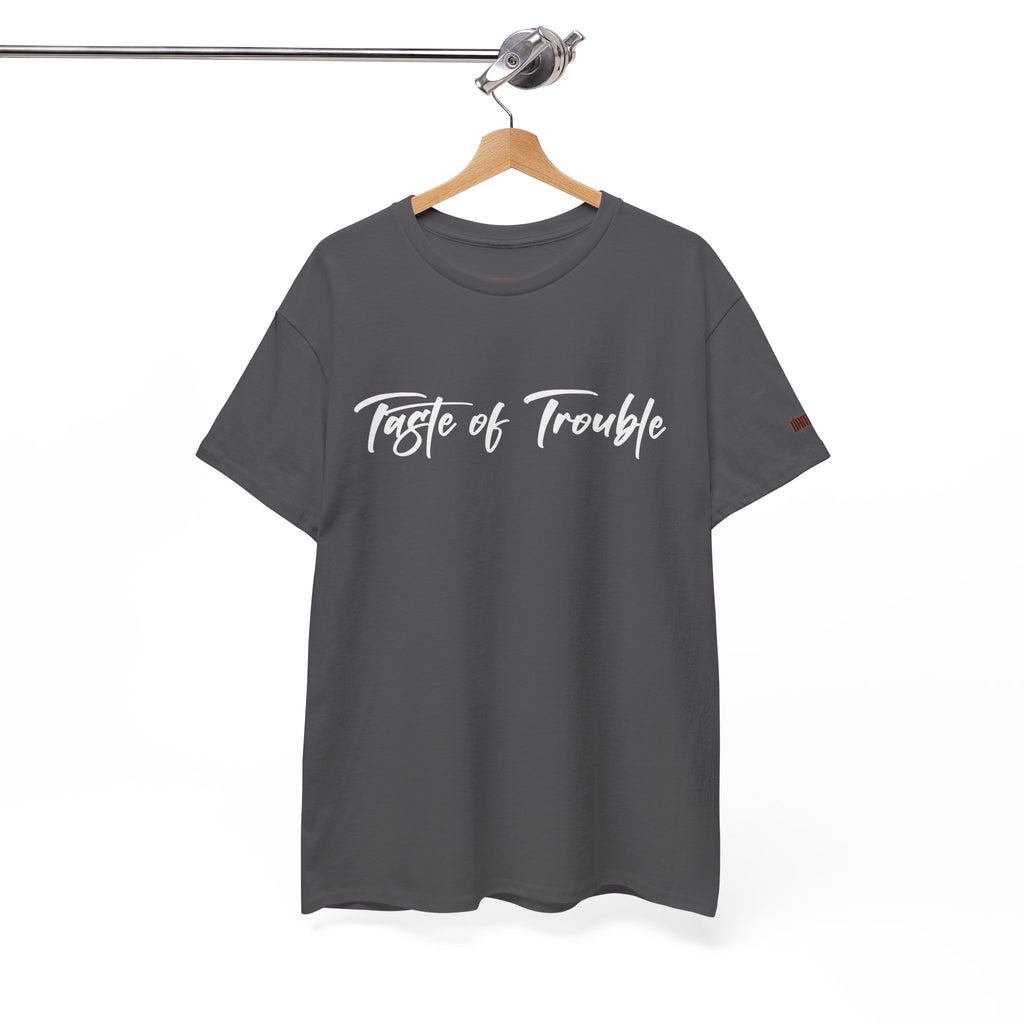 Taste of Trouble Vampyro Crimson Lyrics Unisex Heavy Cotton Tee - Casual Comfort, Everyday Wear, Gift for Friends, Stylish Casual Tee, Versatile Fashion