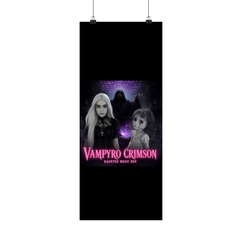 Vampyro Crimson Haunted Music Box Matte Poster