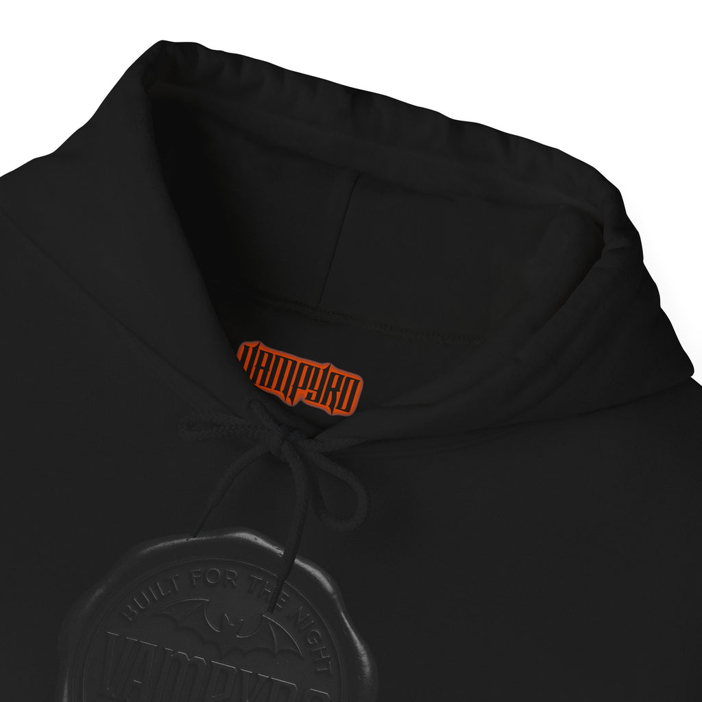 Digitally Autographed Inspirational Vampyro Certified, Quote Hoodie — "I walk where the light refuses to follow." Vampyro Crimson for my favorite human Rick.