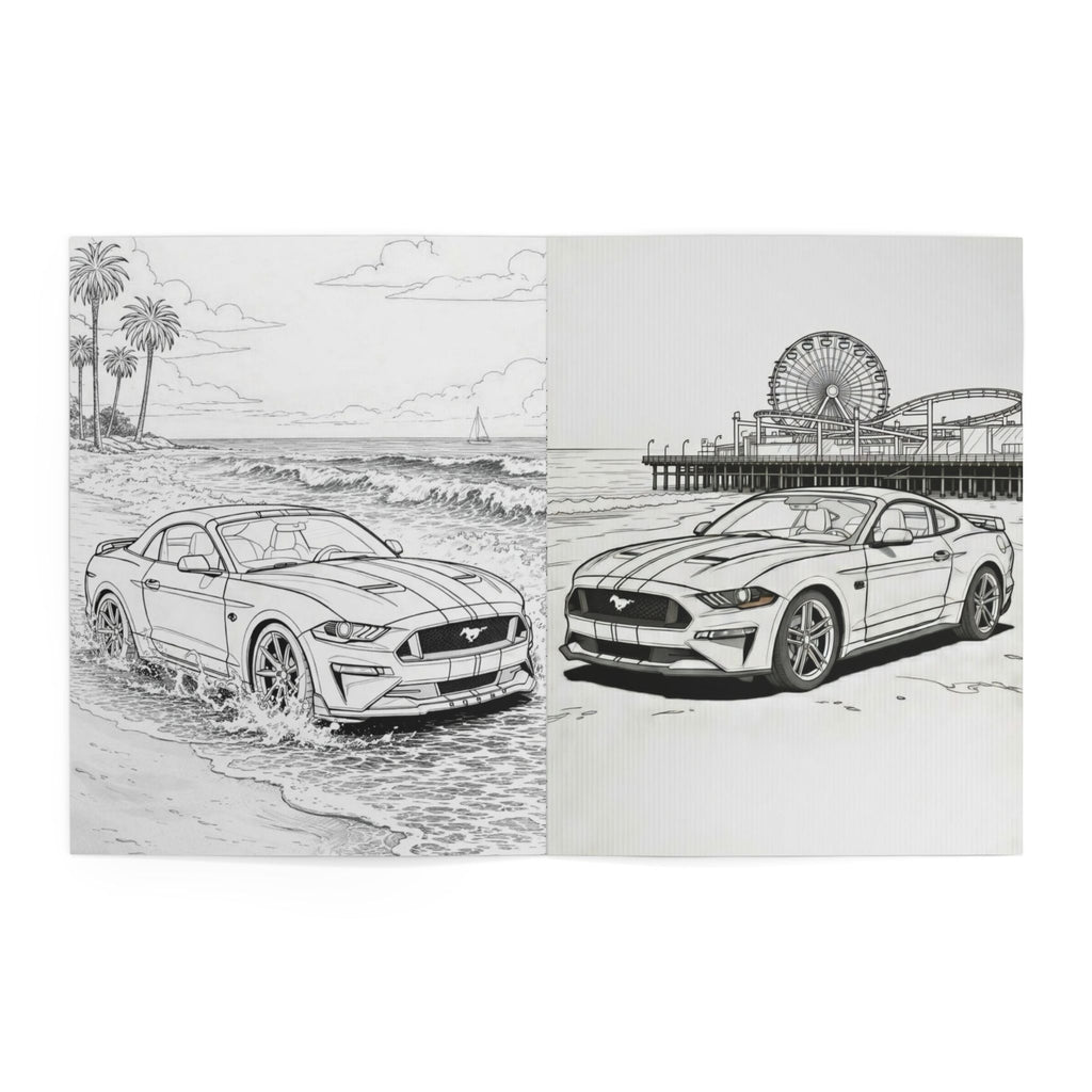 Mr. Trouble Mustang Coloring Book — Automotive Road Trip + Vampyro Crimson Designs