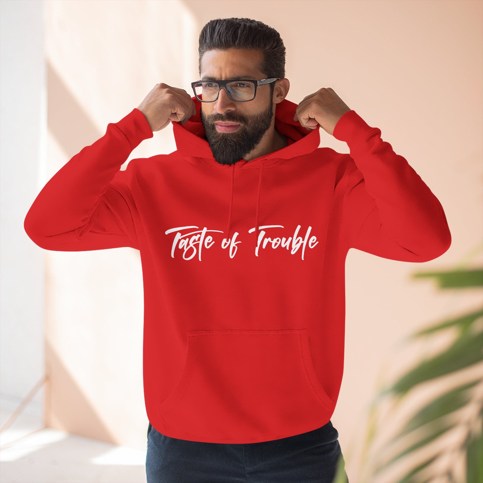 Taste of Trouble Fleece Pullover, Cozy Gift for Women, Casual Wear, Motivational Apparel, Holiday Gift