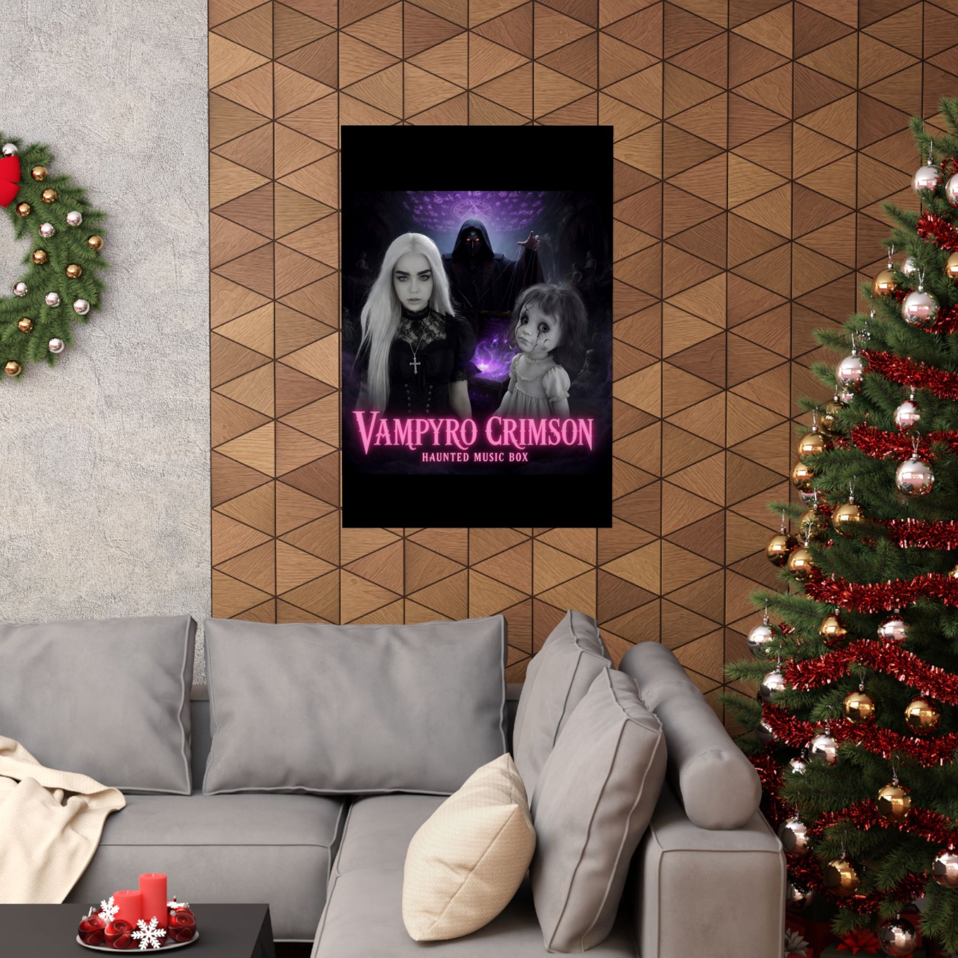 Vampyro Crimson Haunted Music Box Matte Poster