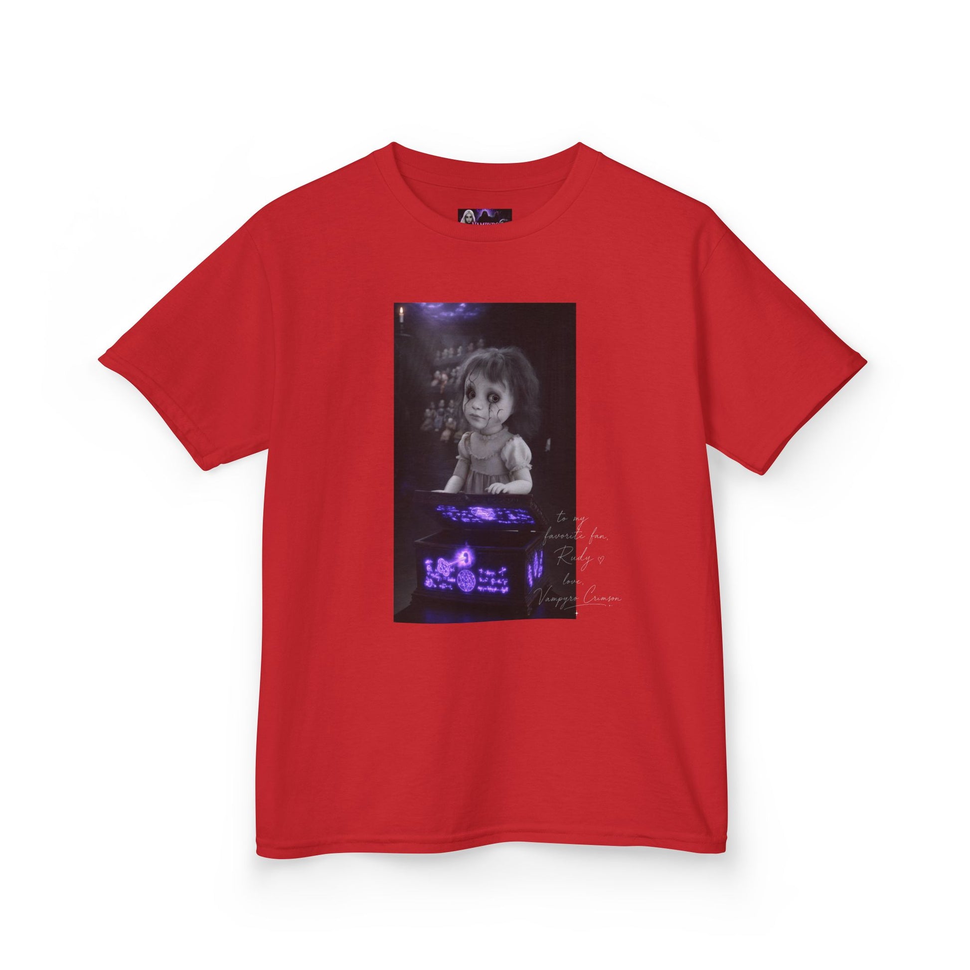 Vampyro Crimson – Haunted Music Box Kids Gothic Horror T-Shirt