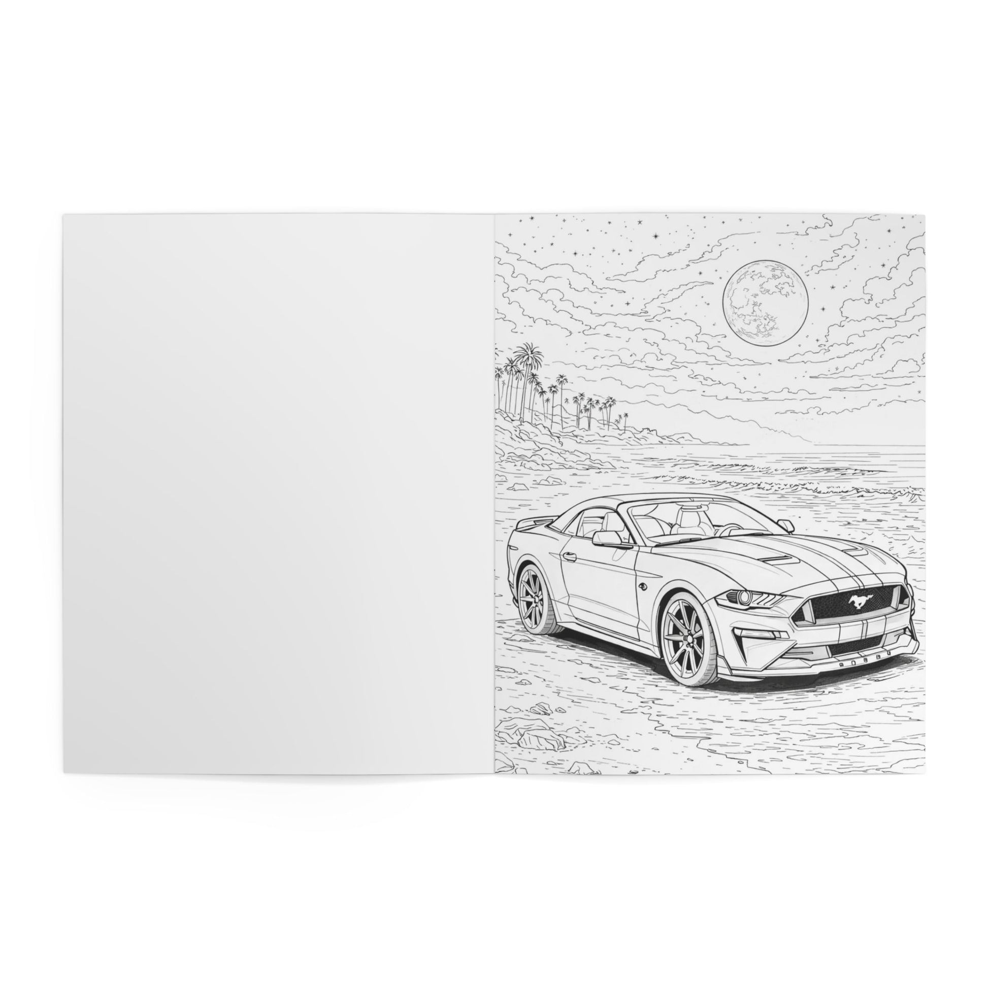 Mr. Trouble Mustang Coloring Book — Automotive Road Trip + Vampyro Crimson Designs