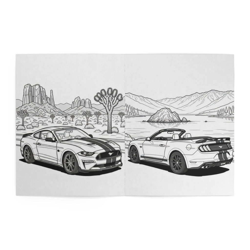Mr. Trouble Mustang Coloring Book — Automotive Road Trip + Vampyro Crimson Designs