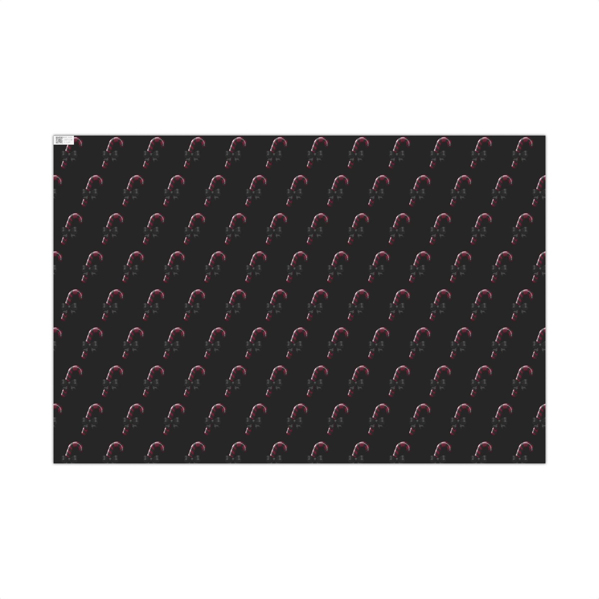 Vampyro Crimson Dark Christmas Candy Cane Pattern Gift Wrap — Dark Holiday Wrapping Paper (Festive Christmas Design)