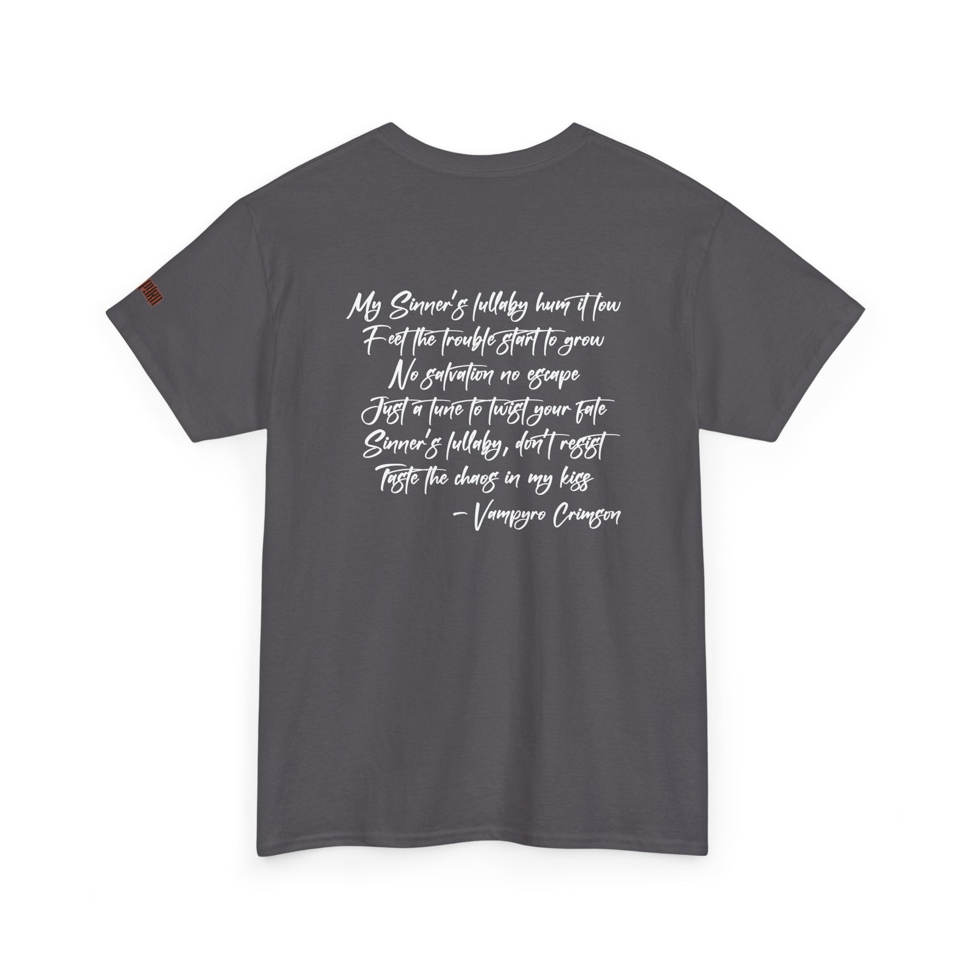 Taste of Trouble Vampyro Crimson Lyrics Unisex Heavy Cotton Tee - Casual Comfort, Everyday Wear, Gift for Friends, Stylish Casual Tee, Versatile Fashion