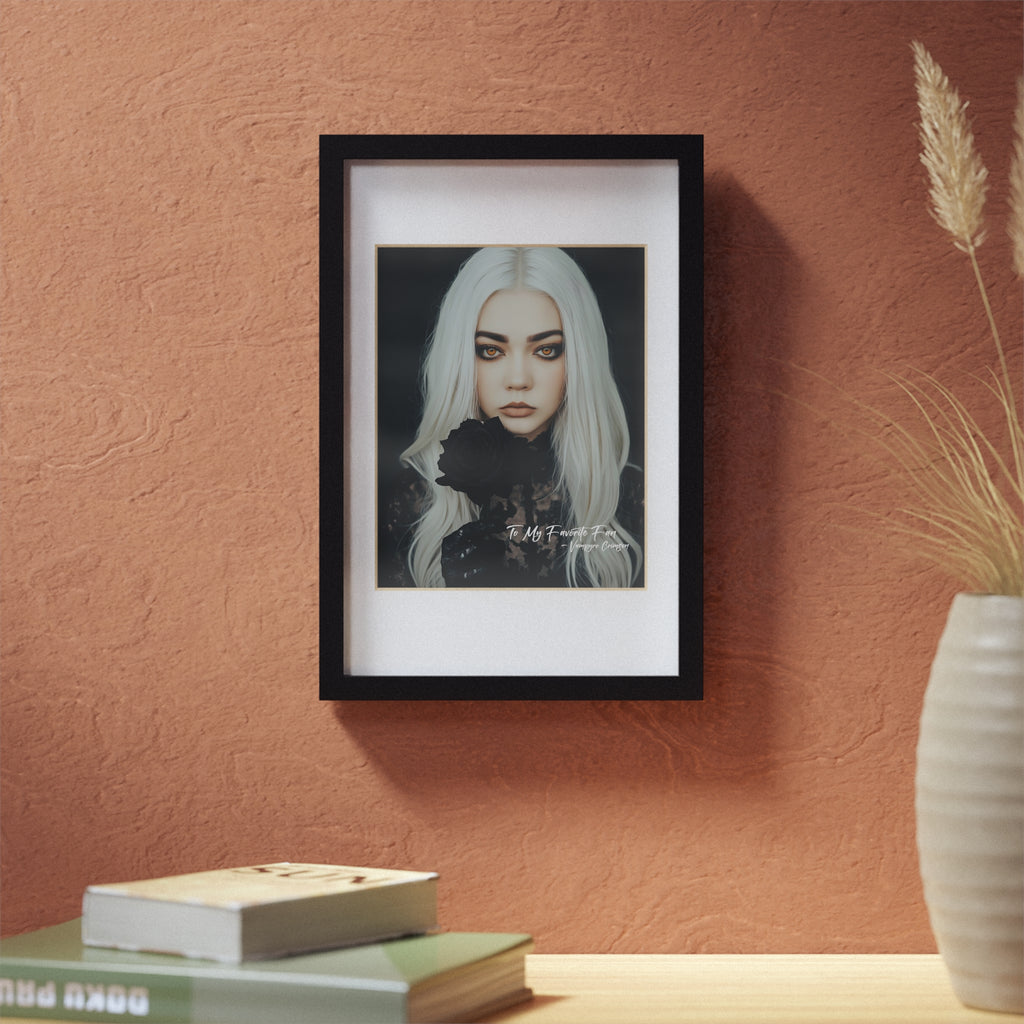 Elegant Digitally Autographed Vampyro Crimson Black Framed Poster, Minimalist Wall Art, Gothic Decor, Aesthetic Prints, Perfect Gift for Home Decor, Seasonal Decorations