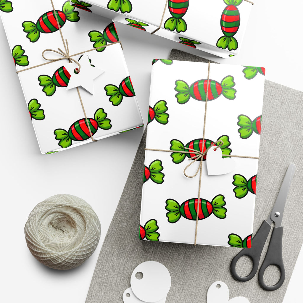 Vampyro Crimson Christmas Candy Pattern Gift Wrap Paper — Festive Holiday Wrapping Sheets