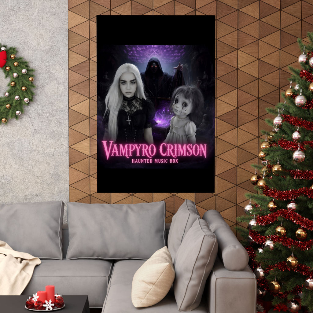 Vampyro Crimson Haunted Music Box Matte Poster