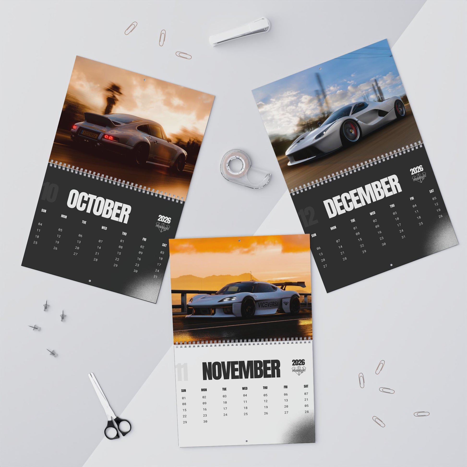 ViceVersa Garage Wall Calendar 2026 for Car Enthusiast