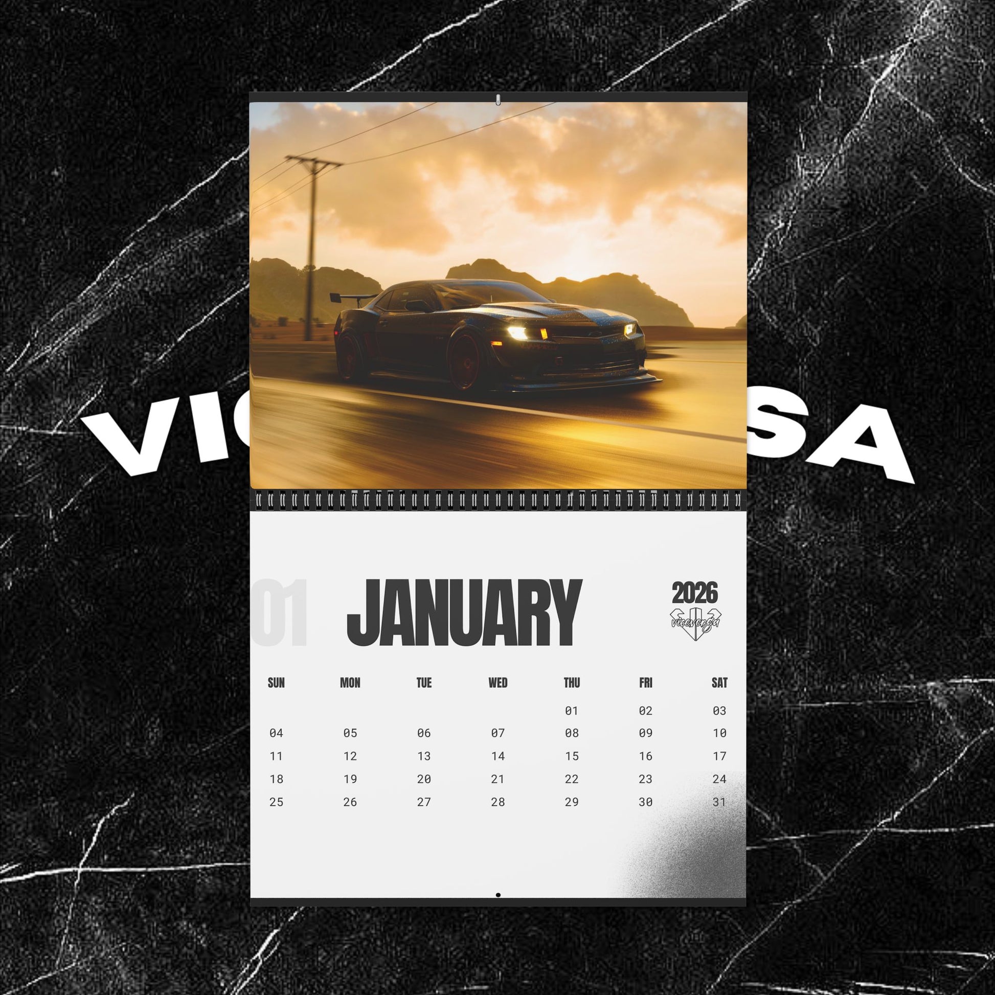 ViceVersa Garage Wall Calendar 2026 for Car Enthusiast