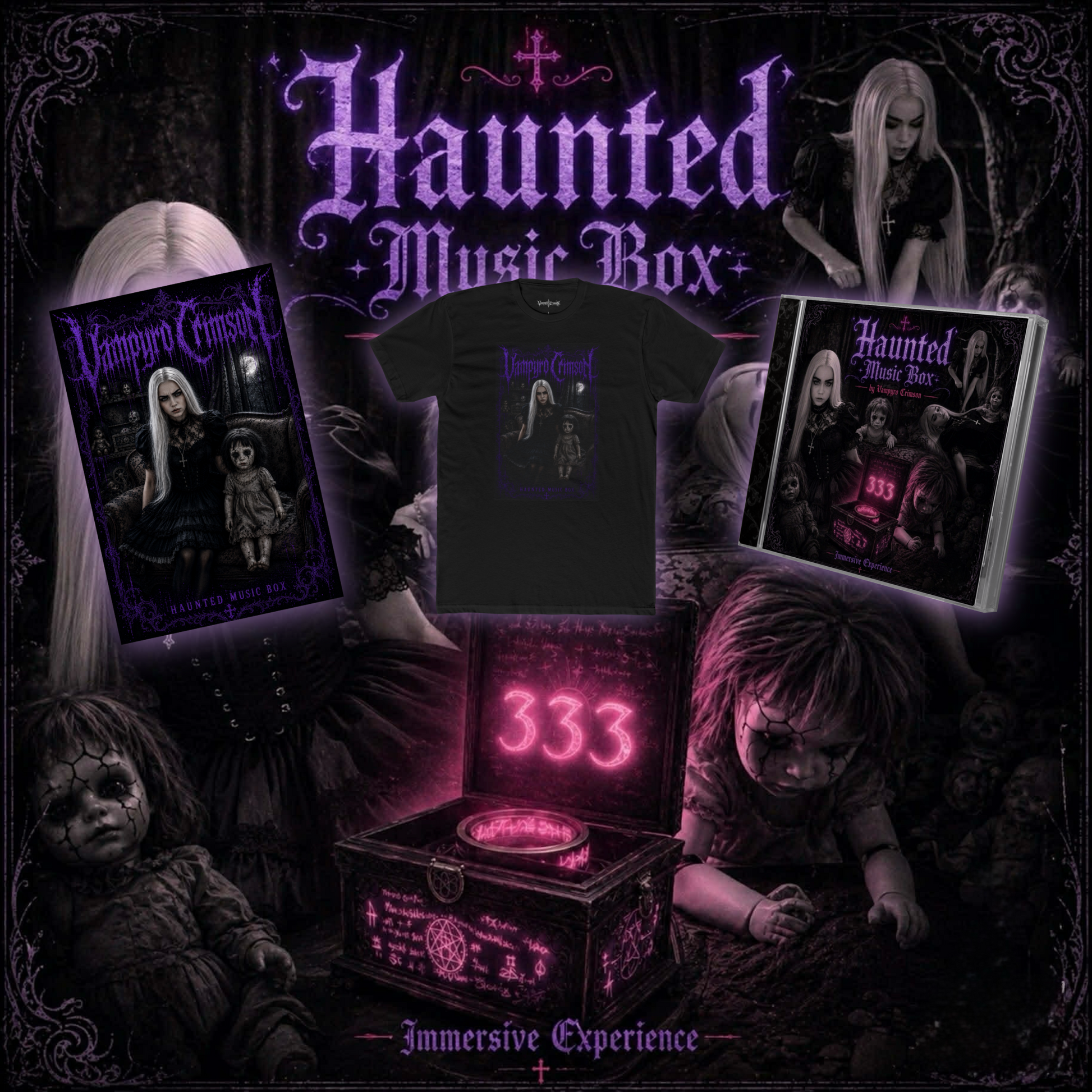 Exclusive Ultraviolet Shirt, Signed Poster & Signed Haunted Music Box CD