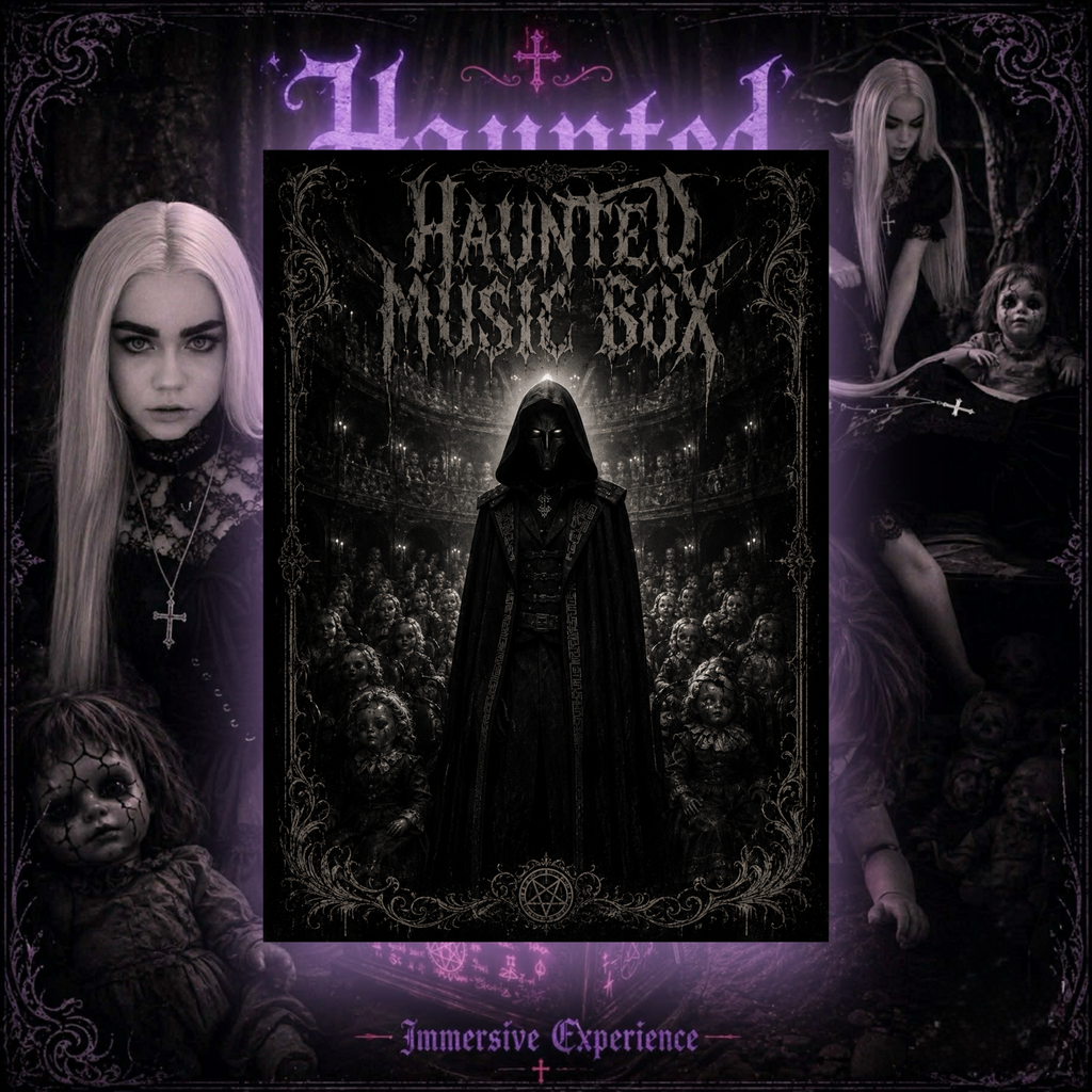 SIGNED CD  + Exclusive Signed Puppeteer Vampyro Crimson Haunted Music Box Band Poster