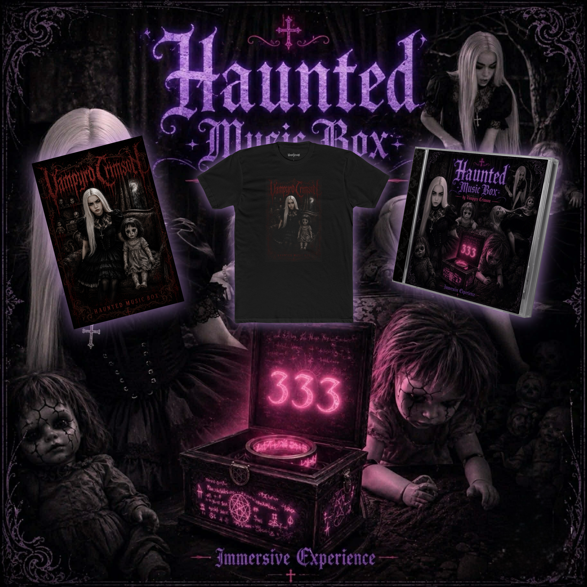 Exclusive Vendetta Shirt, Signed Poster & Signed Haunted Music Box CD